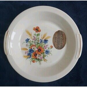 NOS Vintage Salem China Hot-Co Ware Promotional 9" Pie Plate W/Original Stickers